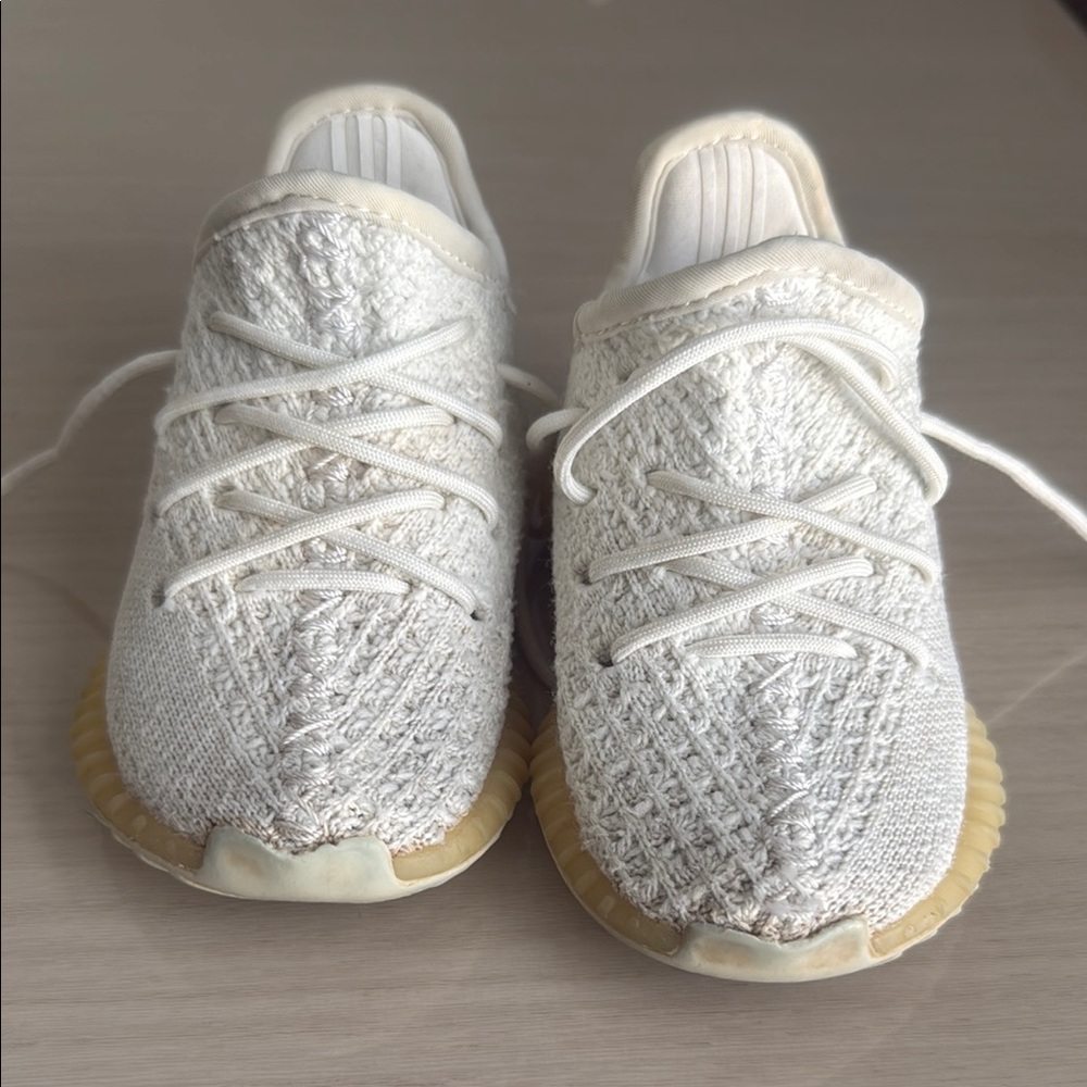 Yeezy Kids Sneakers in Cream and Tan